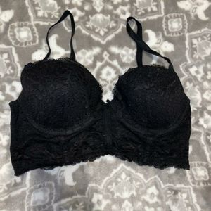 VS black lace corset bra